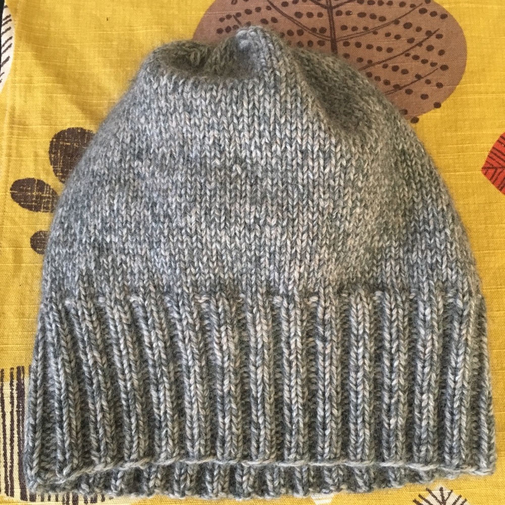 Hand Knitted Cashmere Gray Beanie
